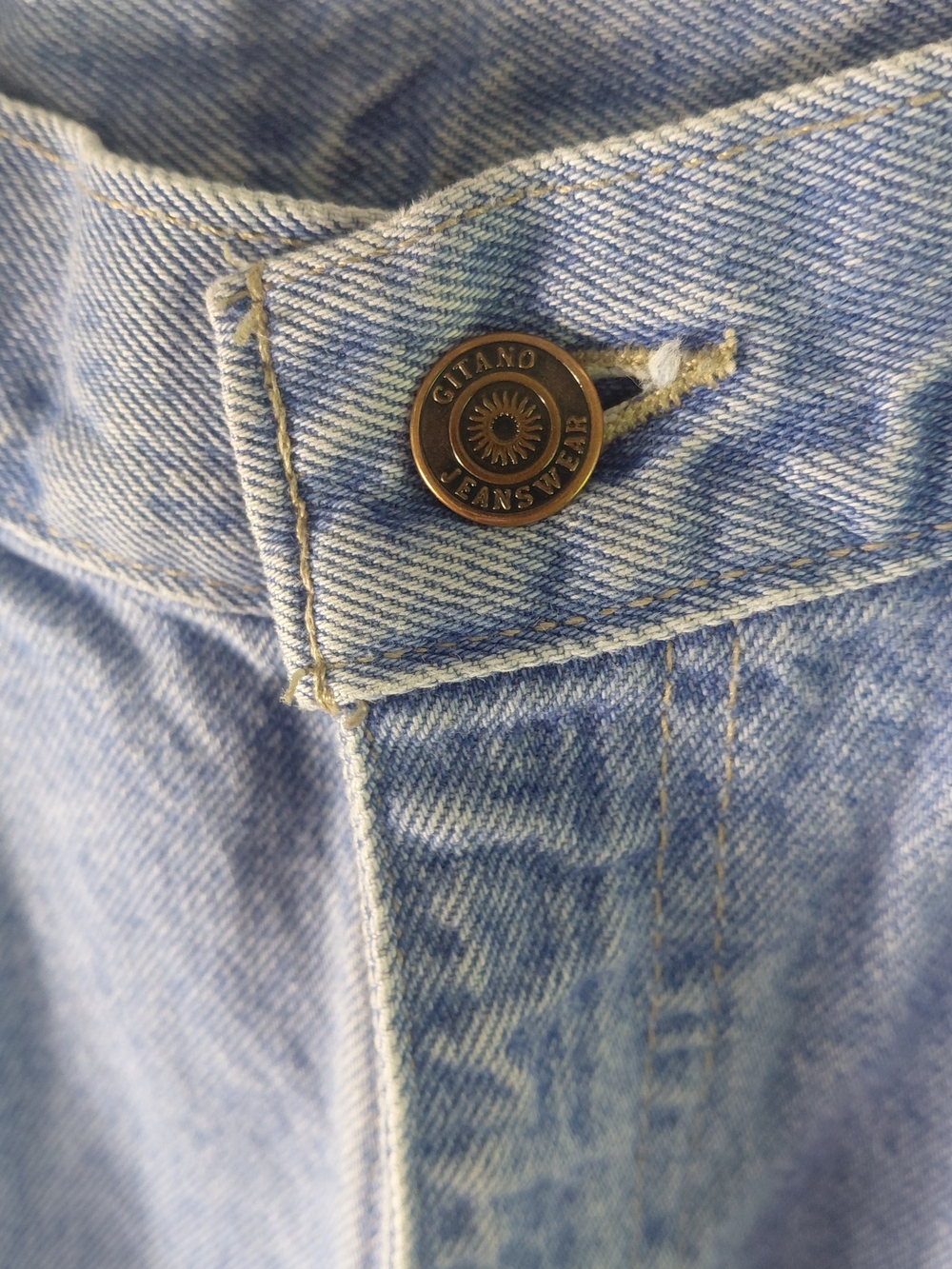 VTG Gitano Light Blue Pleated High-waist Mom Jeans 28x29 - Picture 2 of 9